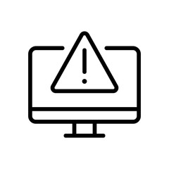 hacking computer icon vector. hacking computer sign. isolated contour symbol illustration