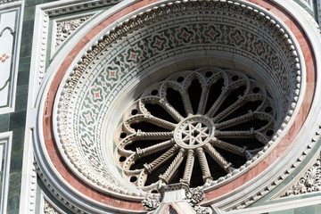 Architectural detail, Florence Cathedral of Saint Mary of the Flowers. World Heritage Site