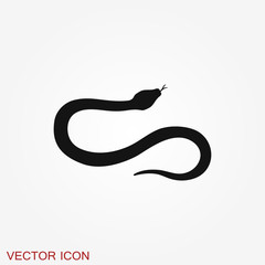Snake vector icon, animal symbol isolated on background.