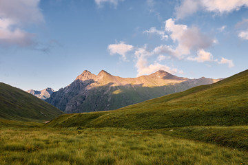 Fototapeta na wymiar Caucasus Mountains in Sochi at August