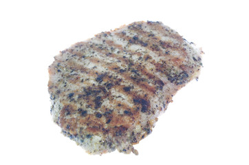 Grilled Beef Steak Isolated. Clipping path