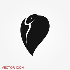 Snake vector icon, animal symbol isolated on background.
