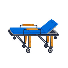 Stretcher. First aid stretcher - Medical equipment. Flat style vector illustration on white background.