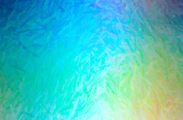 Fototapeta na wymiar Illustration of green and blue long brush strokes pastel horizontal background.