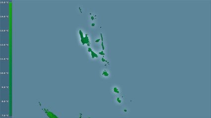Vanuatu, annual range - light glow