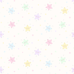 Seamless background with stars for children's texture. Vector illustration
