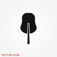 Tree vector icon, trees symbol isolated on background.
