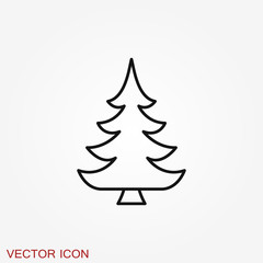 Tree vector icon, trees symbol isolated on background.