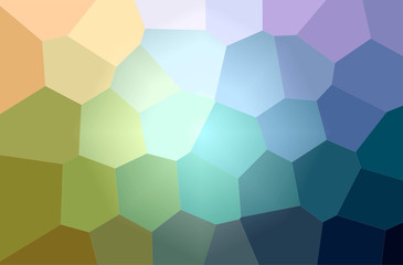 Fototapeta na wymiar Illustration of green and blue giant hexagon horizontal background.