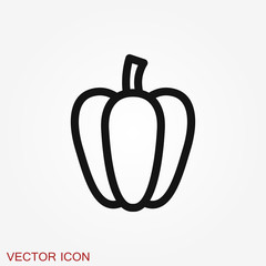 Vegetables vector icon, symbol isolated on background.