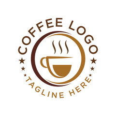 Coffee logo concept for Restaurant, Cafe, Royalty, Boutique, Heraldic, and other vector illustration