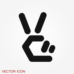 Victory vector icon. Winner symbol isolated on background.