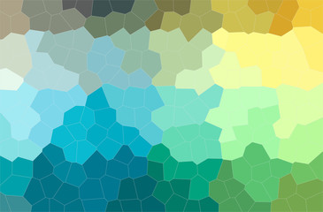 Fototapeta na wymiar Abstract illustration of blue and yellow Middle size Hexagon background