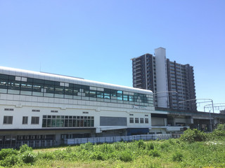 Scenery in front of Narumi Station