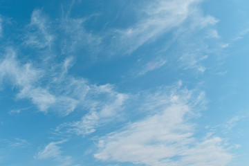 Clouds in the bright sky background in summer