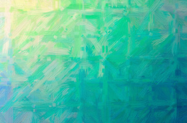 Abstract illustration of blue and green Bristle Brush Oil Paint background