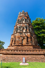 タイ、アユタヤの遺跡ワット・マハータート