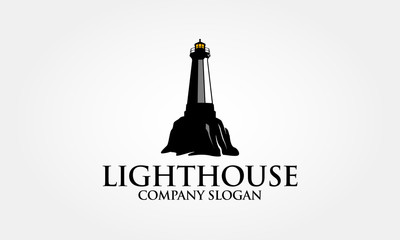 Light House Vector Logo Template. A Clean, Simple, Sharp and Professional Logo. Vector concept illustration for design.