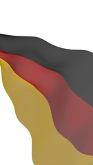 Flag of Germany. Wide format 3D illustration. State symbol of the Federal Republic of Germany. 3D rendering