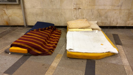  Homelessness in the downtown of city