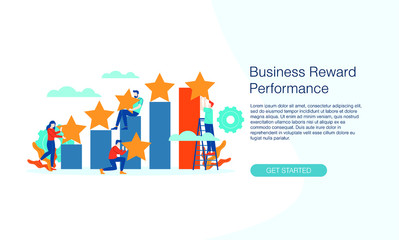 business reward performance vector illustration concept template background can be use for presentation web banner UI UX landing page