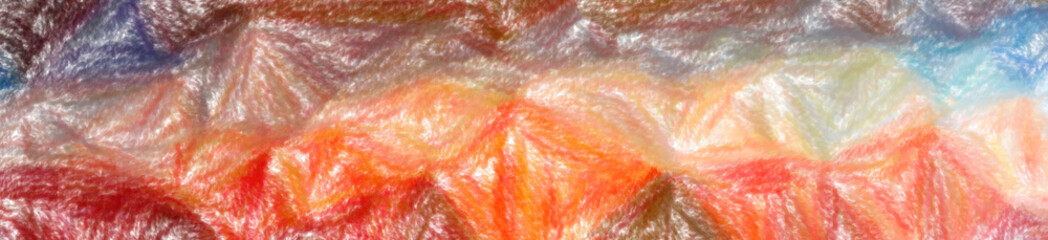 Illustration of abstract Orange And Red Wax Crayon With Low Coverage Banner background.