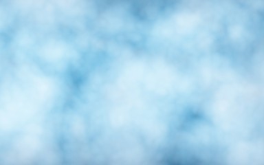 Background of abstract white color smoke isolated on blue color background. The wall of white fog. 3D illustration