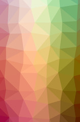 Obraz premium Illustration of abstract Green, Orange, Purple vertical low poly background. Beautiful polygon design pattern.