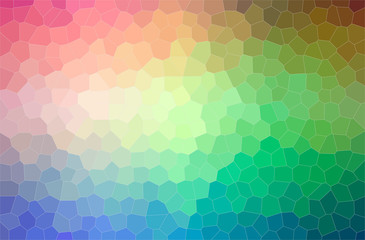 Abstract illustration of green, pink, red Little Hexagon background