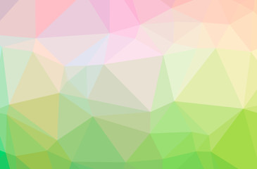 Obraz premium Illustration of abstract low poly green horizontal background.