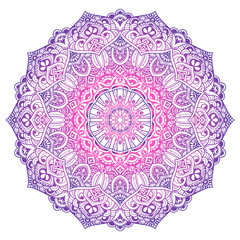 Vector round abstract circle. Mandala style. Decorative element, colored circular design element.