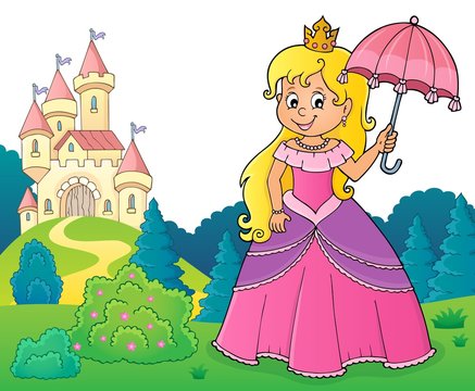Princess with umbrella theme image 3
