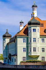 historic facades in Landshut - bavaria