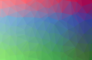 Illustration of abstract Blue, Green, Yellow And Purple horizontal low poly background. Beautiful polygon design pattern.