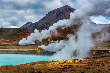 Blue Lake - Bjarnarflag Geothermal Power Station in Iceland © Daniel Turbasa