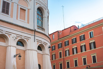 ROME, ITALY - January 17, 2019:Antique building view in Rome, ITALY