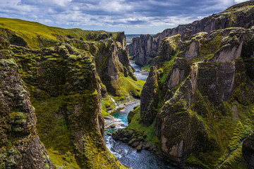 Fjadrargljufur Canyon in South Iceland