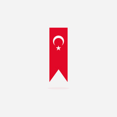turkey flag graphic element Illustration template design
