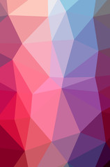 Illustration of abstract Blue, Red vertical low poly background. Beautiful polygon design pattern.