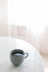 A cup of coffee on the table