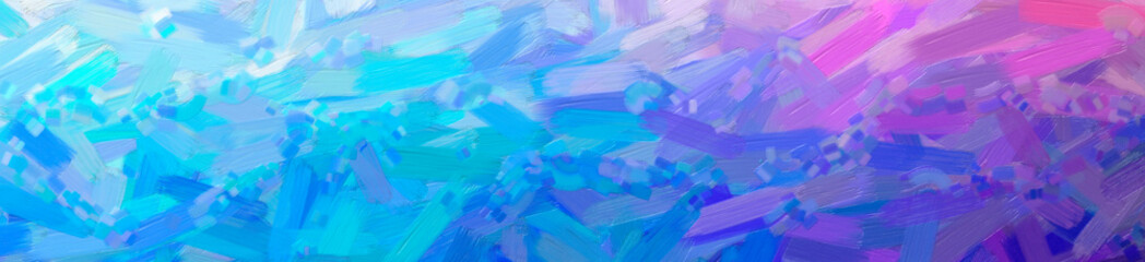 Fototapeta na wymiar Abstract illustration of blue and purple Oil Paint with big brush background