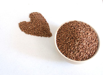 buckwheat in a bowl on a table