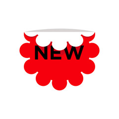 New badge icon illustration