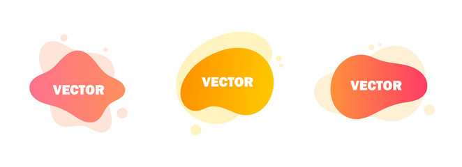 Modern amoeba banners.