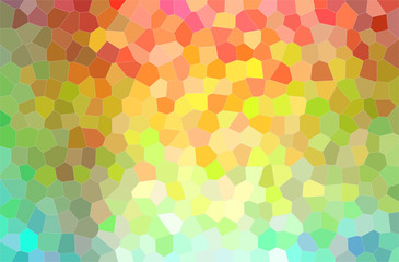 Abstract illustration of red, green, yellow and blue bright little hexagon background.
