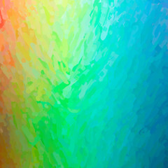 Fototapeta na wymiar Illustration of abstract Blue, Red, Yellow And Green Impressionist Impasto Square background.