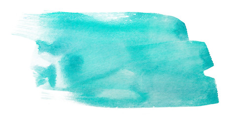light blue aquamarine watercolor stain