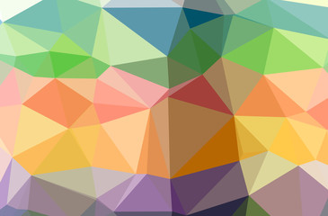 Obraz premium Illustration of abstract Blue, Green, Orange, Pink, Red, Yellow horizontal low poly background. Beautiful polygon design pattern.
