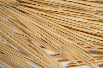 Texture of wooden toothpicks