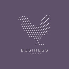 line art vector of a hen